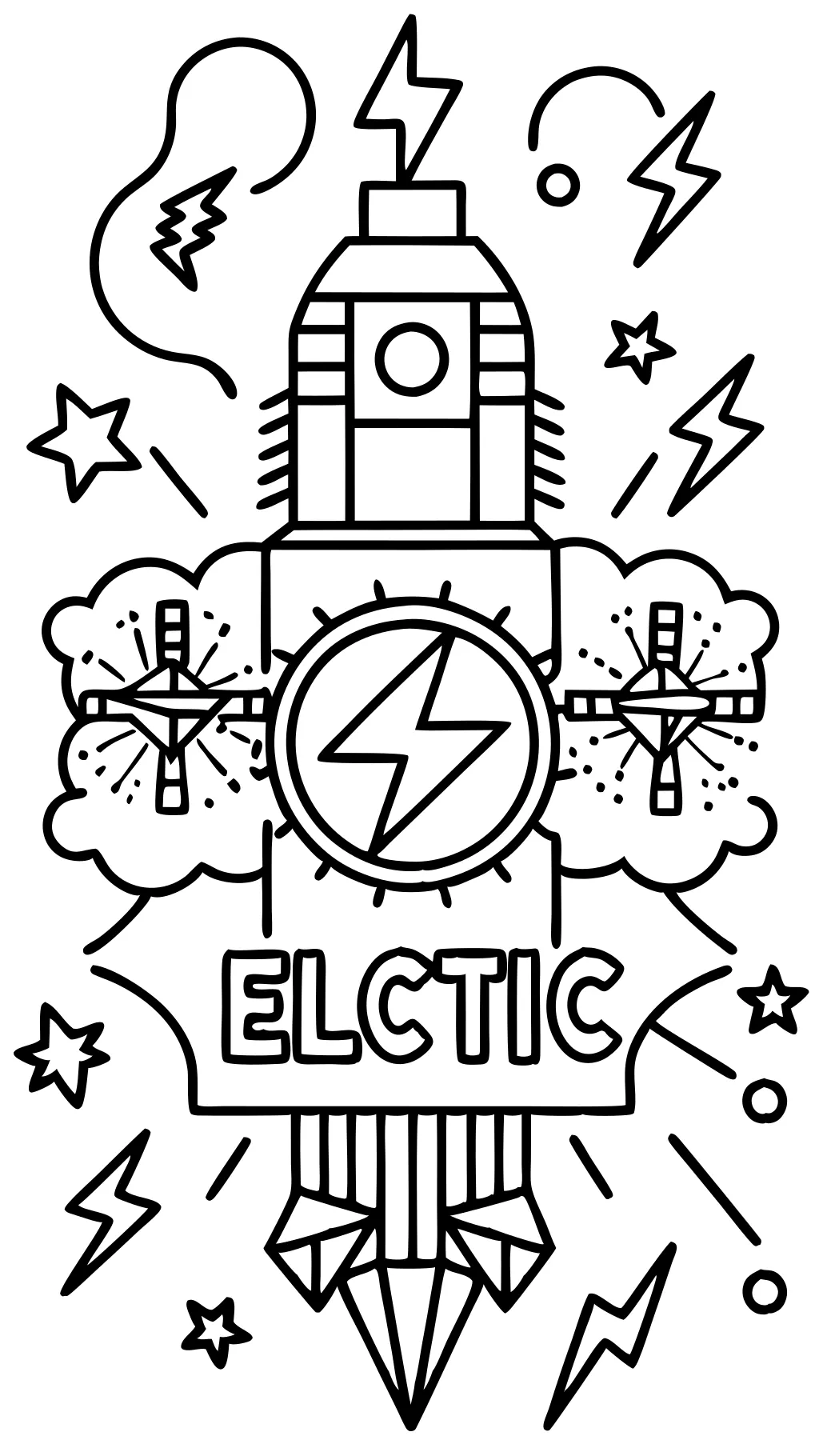 electric coloring pages